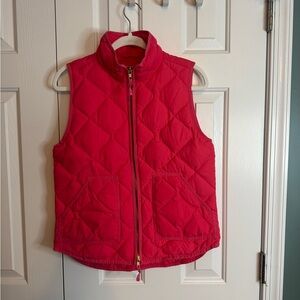 J. Crew Vibrant Pink Down Quilted Vest